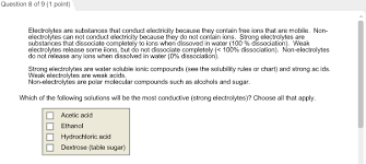 Solved Electrolytes Are Substances That Conduct Electrici