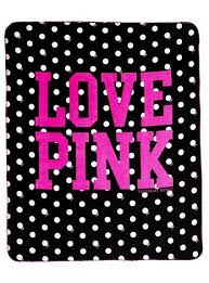 Pink Victoria Secret Comforter Victorias Secret Love Pink Stadium Blanket Black Polka Dots College Pink Outfits Victoria Secret Pink Bling Pink Summer