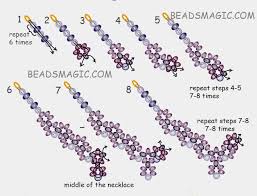 Free Pattern For Beaded Necklace Evita U Need Pearls 6 8 Mm Rondelle Beads 3x 4 Beaded Jewelry Patterns Jewelry Patterns Diy Necklace Patterns
