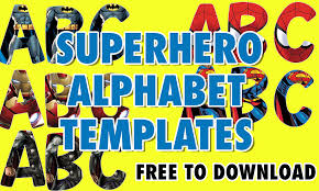 *the free download links can be found at the end of this post. Free Superhero Alphabet Template Ellierosepartydesigns Com