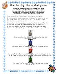 Print this jpeg or click on the pdf link below. Dreidel Game Directions Worksheets Teachers Pay Teachers
