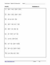 Click show answer underneath the problem to see the answer. 5 Adding And Subtracting Polynomial Worksheets Solving Quadratic Equations Quadratics Quadratic Equation