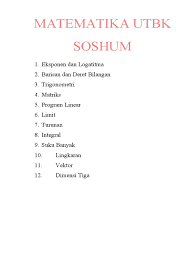 Maybe you would like to learn more about one of these? Materi Utbk Soshum Printable