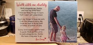 Walk With Me Daddy Poem Photo Canvas Print 365canvas