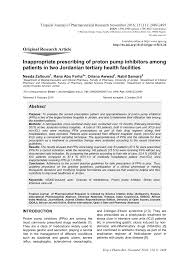 Check spelling or type a new query. Pdf Inappropriate Prescribing Of Proton Pump Inhibitors Among Patients In Two Jordanian Tertiary Health Facilities