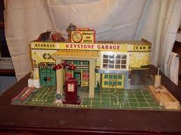 Vintage Toy Gas Station Car Cars Auto Retro Antique Retro Toys Vintage Toys 1950s Toys
