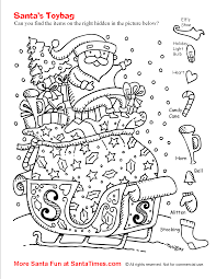 Hidden pictures snowman hidden picture puzzle for raising our kids hidden pictures. Santa S Toy Bag Hidden Picture Activity