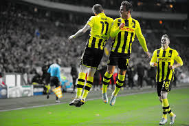 Young Guns Marco Reus Mario Gotze Celebrating The Champions League Thrashing Of Ajax Amsterdam Bvb Dortmund Ajax Mario Gotze Borussia Dortmund Marco Reus