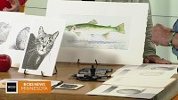Pen and ink drawing with Minnetonka Center for the Arts