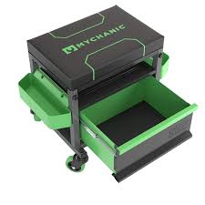 Mychanic Sidekick Rolling Mechanic Stool 500 Lb Capacity Garage Toolbox Stool Adjusta Taller En El Garaje Muebles Para Herramientas Organizacion Del Garaje