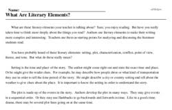 Trova le migliori immagini gratuite di literary elements worksheet pdf. What Are Literary Elements Reading Comprehension Worksheet Edhelper