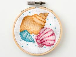This helps you know how much cloth or fabric you need to complete back in ye olden days when i was learning to cross stitch circa 1988, counted cross stitch patterns all included little clipart directions on how to cross stitch. Beach Life Free Seashell Cross Stitch Pattern Plaid Online
