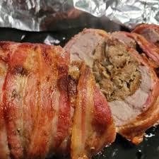 How to cook the best, juiciest pork tenderloin in under 30 minutes. Bacon Wrapped Stuffed Pork Tenderloin Recipe Allrecipes
