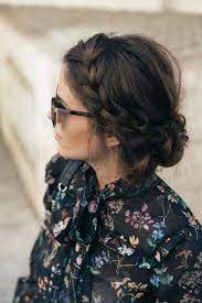Hair Accessory Tumblr Hairstyles Braid Brunette Sunglasses Blogger Printed Shirt Floral Flowers Hair Styles Braided Hairstyles For Wedding Braided Hairstyles