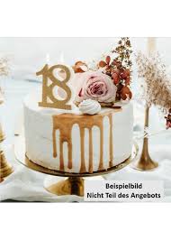 Geburtstag sind häufig voll von zukunftshymnen und liebevoll neckenden balladen der guten alten. Kuchenkerzen Servietten Zum 18 Geburtstag Gold