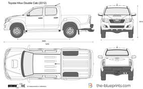 Toyota Hilux Double Cab Vector Drawing Toyota Hilux Toyota Auto Body Shop