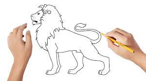 Comment dessiner un lion - YouTube