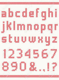 Christmas abc cross stitch pattern. Cross Stitch Alphabet With Numbers Royalty Free Cliparts Vectors And Stock Illustration Image 10775021