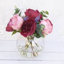 Check spelling or type a new query. Silk Peonys In Round Glass Vase By Abigail Bryans Designs Notonthehighstreet Com