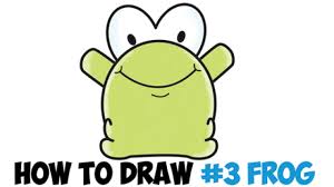 2) from the middle of the rectangle, draw one vertical and one horizontal line equally dividing mark off the width and height of the frog on the lily pad. How To Draw Cute Cartoon Baby Frog From Number 3 Shape Easy Step By Step Drawing Tutorial For Kids How To Draw Step By Step Drawing Tutorials