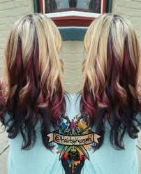 For those with cool skin tones, i always recommend shades of blonde like ash, sand, beige, or platinum, which lack the yellow undertones that can make a client look sallow, shares colorist malcolm cuthbert from nyc's suite caroline salon. Hair Dyed Burgundy Blondes 17 Best Ideas Burgundy Blonde Hair Blonde And Burgandy Hair Burgundy Hair