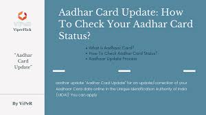 It consists of many important details like the fingerprints, iris details, and other information. Aadhar Card Update How To Check Your Aadhar Card Status