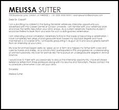 Veterinary Internship Letter Of Intent Letter Samples Templates
