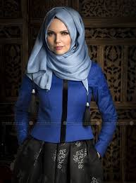 Nakisli Ceket Mavi Muslima Wear Islami Moda Moda Kiyafetler Moda