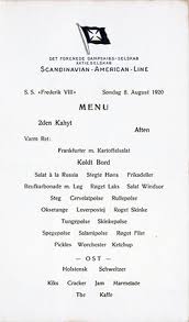 For large parties, keep it simple with 1920s appetizers like deviled eggs, dips and cheese and charcuterie boards. Dinner Menus Steamships And Ocean Liners Gg Archives