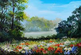See more ideas about flowers, planting flowers, beautiful flowers. Oil Painting Field With Flowers And Forest Abstract Drawing Flowers Forest Stock Photo Picture And Royalty Free Image Image 35891007
