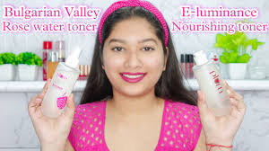 Plum Bulgarian Valley Rose water toner Vs E-luminence nourishing water  toner