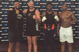 Deontay wilder is working hard in the gym to get ready for tyson fury credit: Anderson Far Right Helped Prepare Tyson Fury For His Rematch With Deontay Wilder In February Photo Credit Gfoxboxing Instagram Proboxing Fans Com