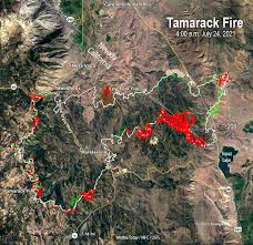 The california department of forestry and fire protection (cal fire) is a fire department of the california natural resources agency in california, united states. Tamarack Fire Spreads East Across Hwy 395 In Nevada Wildfire Today