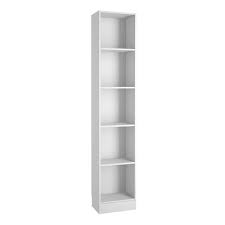 5 out of 5 stars. Basic Tall Narrow Bookcase 4 Shelves In White