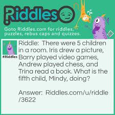 Funny & tricky, easy & hard riddles with answers for kids and for adults; The Fifth Child Riddles Com