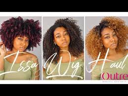 Curly Natural Wig Haul For Black Women Beginner Wig Tutorial Outre Youtube Beauty Supply Wigs Natural Wigs Natural Hair Styles