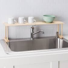 Absorbs smoke, fire, liquid, or particle fluid in a container. Space Saving Oak Wood Over The Sink Multi Use Shelf Walmart Com Walmart Com
