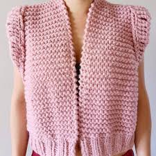 Knitwears can be made from different materials like wool, cotton, silk, linen, & synthetic and blends. Pink Gilet Kiro By Kim