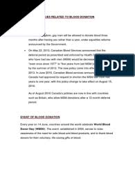 Better cholesterol and triglyceride levels. Issues Related To Blood Donation Docx Blood Donation Anatomy