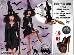 When wearing an awesome kids costume, children can fly like a costumed superhero, bring video games to life, imagine they are a ninja, cowboy or astronaut, or be their favorite disney princess costume any time they like. Second Life Marketplace Vm Wendy The Witch Halloween Costume With Broom Fly Animation