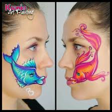 Fish Face Paint Mermaid Face Paint Face Painting Easy Face Painting Designs