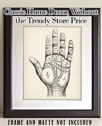 Vintage Palm Reading Chart 11x14 Unframed Art Print Great Gift For Fans Of The Occult Supernatural And Astrology Also Makes A Great Gift Under