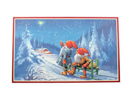 Ett inredningsalbum med bilder på jul, julpynt. Julbonad Tomtar Tittar Pa Stjarna Nostalgiska Se