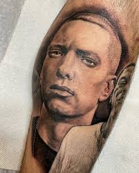 Eminem 🎤 Portrait Done w/ @addictiveinkgear @revolution__ink . . . . . .  #eminem #slimshady #portraittattoo #eminemtattoo #rapper #realismtattoo  #blackandgreytattoo #portraitart #eminemfan #realistictattoo  #blackandgreytattoos #realisticart ...