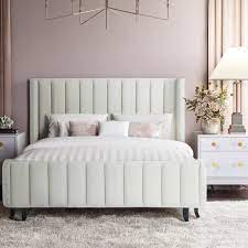 4.4 out of 5 stars 94. Waverly Cream Velvet Bed In King Tov Furniture