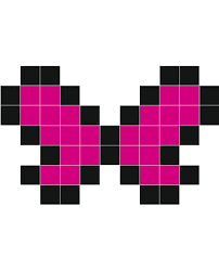 Papillon Stickers Muraux Stickaz Dessin Petit Carreau Pixel Art Minecraft Pixel Art Papillon