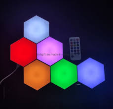 Check out our led wall panel selection for the very best in unique or custom, handmade pieces from our night lights shops. China Hexagon Wall Rgb Light Nanoleaf Light Panels Remote Control 6 Pcs Smart Wall Mounted Touch Sensitive Diy Geometric Modular Assembled Rgb Led Colorful Light China Wall Rgb Light Hexagon Wall Rgb Light