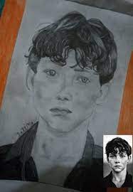 رسم ولد بالفحم و الرصاص male sketch male art