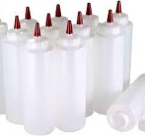 Pinnacle Mercantile Plastic Squeeze Condiment Bottles with Red Tip Cap  16-ounce Set of 12 Wide Mouth