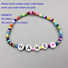 Find & download free graphic resources for alphabet. Fashion New Custom Couple Letter Beads His And Her Bracelet Men Women Name Bracelets Diy Jewelry Strand Bracelets Aliexpress